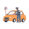 駐車違反のイラスト